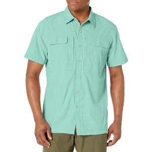 Little Donkey Andy Men’s Lightweight Short Sleeve Shirt Quick Dry Stretch Shirt for Hiking Travel, UPF50(Upgraded Beveled Glass)