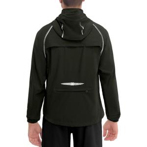 Little Donkey Andy Men’s Quick-dry Running Jacket, Convertible UPF 50+ Cycling Jacket Windbreaker with Removable Sleeves(Detachable Hood-black)