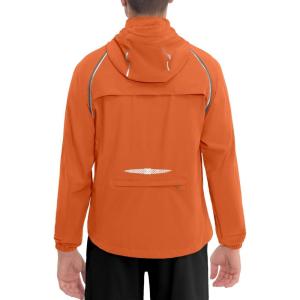 Little Donkey Andy Men’s Quick-dry Running Jacket, Convertible UPF 50+ Cycling Jacket Windbreaker with Removable Sleeves(Detachable Hood-orange)