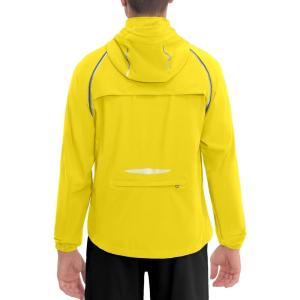 Little Donkey Andy Men’s Quick-dry Running Jacket, Convertible UPF 50+ Cycling Jacket Windbreaker with Removable Sleeves(Detachable Hood-yellow)