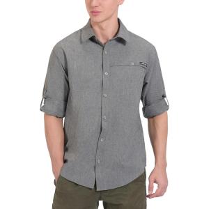 Little Donkey Andy Men’s UPF 50+ UV Protection Shirt, Breathable Long Sleeve Fishing Hiking Shirt, Air-Holes Tech(Carbon Heather)