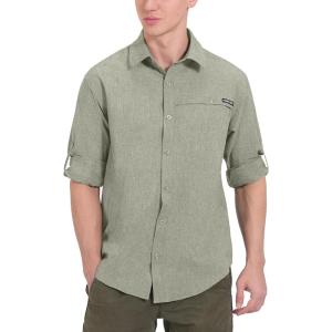 Little Donkey Andy Men’s UPF 50+ UV Protection Shirt, Breathable Long Sleeve Fishing Hiking Shirt, Air-Holes Tech(Laurel Oak Heather)