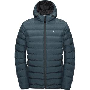 Little Donkey Andy Men’s Warm Waterproof Puffer Jacket Hooded Windproof Winter Coat with Recycled Insulation(Dark Blue Heather)