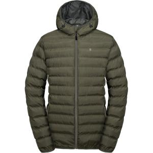 Little Donkey Andy Men’s Warm Waterproof Puffer Jacket Hooded Windproof Winter Coat with Recycled Insulation(Sage Heather)