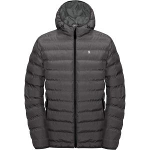 Little Donkey Andy Men’s Warm Waterproof Puffer Jacket Hooded Windproof Winter Coat with Recycled Insulation(Steel Grey Heather)