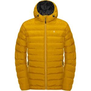 Little Donkey Andy Men’s Warm Waterproof Puffer Jacket Hooded Windproof Winter Coat with Recycled Insulation(Yellow Heather)