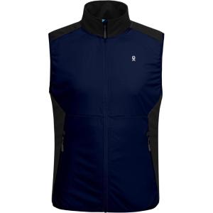 Little Donkey Andy Men’s Water-resistant Outerwear Vests, Stretch Windproof Vest for Cycling, Running, Golf(Blue)