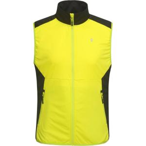 Little Donkey Andy Men’s Water-resistant Outerwear Vests, Stretch Windproof Vest for Cycling, Running, Golf(Reflective Green)