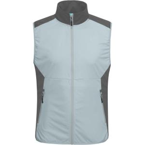 Little Donkey Andy Men’s Water-resistant Outerwear Vests, Stretch Windproof Vest for Cycling, Running, Golf(Reflective Light Grey)