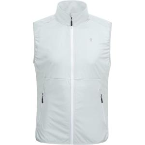 Little Donkey Andy Men’s Water-resistant Outerwear Vests, Stretch Windproof Vest for Cycling, Running, Golf(Reflective White)