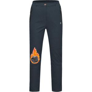Little Donkey Andy Softshell Fleece Lined Cargo Pants for Women Water Resistance Outdoor Hiking Tactical Trousers(Black Heather)
