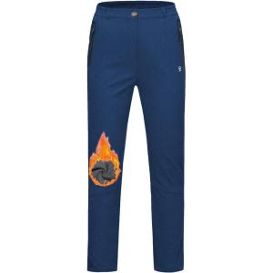 Little Donkey Andy Softshell Fleece Lined Cargo Pants for Women Water Resistance Outdoor Hiking Tactical Trousers(Blue Heather)
