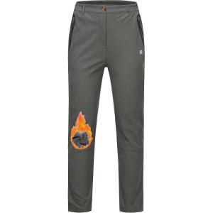 Little Donkey Andy Softshell Fleece Lined Cargo Pants for Women Water Resistance Outdoor Hiking Tactical Trousers(Grey Heather)