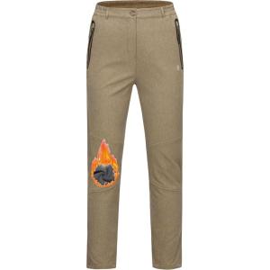 Little Donkey Andy Softshell Fleece Lined Cargo Pants for Women Water Resistance Outdoor Hiking Tactical Trousers(Khaki Heather)