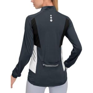 Little Donkey Andy Women’s Half Zip Cycling Jerseys Long Sleeve Bike Shirts Running Hiking(Steel Grey)