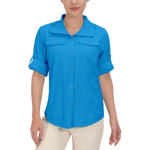 Little Donkey Andy Women’s Hoodie Long Sleeve Shirt UPF 50+ Sun Protection Outdoor Quick Dry Fishing Hiking Shirts(Hood Diva Blue)