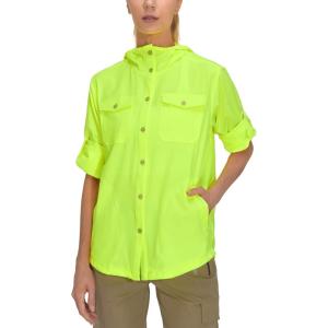 Little Donkey Andy Women’s Hoodie Long Sleeve Shirt UPF 50+ Sun Protection Outdoor Quick Dry Fishing Hiking Shirts(Hood Fluorescent Yellow)