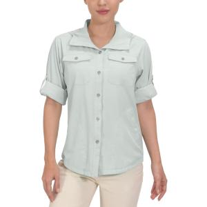 Little Donkey Andy Women’s Hoodie Long Sleeve Shirt UPF 50+ Sun Protection Outdoor Quick Dry Fishing Hiking Shirts(Hood Light Gray)