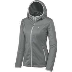 Little Donkey Andy Women’s Lightweight Hooded Softshell Jacket for Running Travel Hiking, Windproof, Water Repellent(Gray)