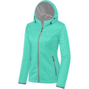 Little Donkey Andy Women’s Lightweight Hooded Softshell Jacket for Running Travel Hiking, Windproof, Water Repellent(Ice Green)