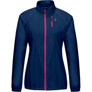 Little Donkey Andy Women’s Lightweight Rain Cycling Stretch Jacket with Hood, Windproof and Waterproof, Ultralight Packable(B4.upgrade-navy)