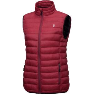 Little Donkey Andy Women’s Lightweight Warm Puffer Golf Vest Thermal Winter Sleeveless Jacket for Hiking Travel Casual(A4. Tango Red)