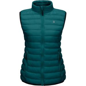 Little Donkey Andy Women’s Lightweight Warm Puffer Golf Vest Thermal Winter Sleeveless Jacket for Hiking Travel Casual(B7. Viridian Green)