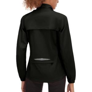 Little Donkey Andy Women’s Lightweight Waterproof Cycling Jacket with Removable Sleeves for Biking Running Golf(Black)