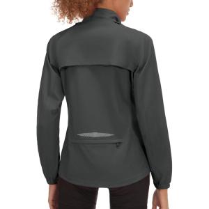 Little Donkey Andy Women’s Lightweight Waterproof Cycling Jacket with Removable Sleeves for Biking Running Golf(Dark Gray)