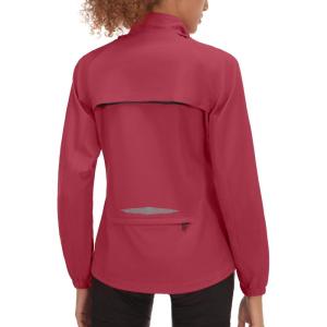Little Donkey Andy Women’s Lightweight Waterproof Cycling Jacket with Removable Sleeves for Biking Running Golf(Red)