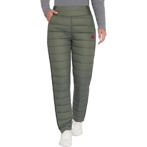Little Donkey Andy Women’s Puffer Pants Lightweight Warm Puffy Quilted Pants Winter Snow Ski Trousers(Green)
