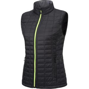 Little Donkey Andy Women’s Puffer Vest, Lightweight Warm Sleeveless Jacket for Hiking Travel Golf(Black/Steel Gray)