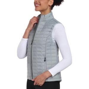 Little Donkey Andy Women’s Puffer Vest, Lightweight Warm Sleeveless Jacket for Hiking Travel Golf(Light Gray/Light Gray)