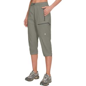 Little Donkey Andy Women’s Quick Dry 3/4 Pants Capri Shorts Lightweight Hiking Travel Casual(A05. Sage)