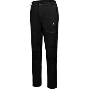 Little Donkey Andy Women’s Ski Softshell Pants, Winter Windproof Snow Pants(B.black)