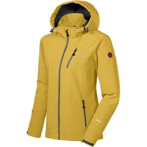 Little Donkey Andy Women’s Softshell Jacket Ski Jacket with Removable Hood, Fleece Lined(Yellow Heather)