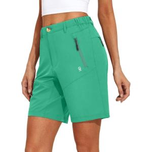 Little Donkey Andy Women’s Stretch Quick Dry Shorts for Hiking, Camping, Travel(A1 Green)