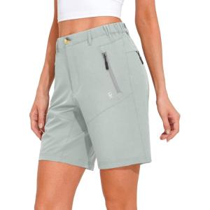 Little Donkey Andy Women’s Stretch Quick Dry Shorts for Hiking, Camping, Travel(A1 Light Grey)