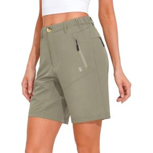 Little Donkey Andy Women’s Stretch Quick Dry Shorts for Hiking, Camping, Travel(A1 Silver Sage)