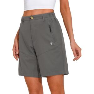 Little Donkey Andy Women’s Stretch Quick Dry Shorts for Hiking, Camping, Travel(A1 Steel Gray)