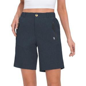 Little Donkey Andy Women’s Stretch Quick Dry Shorts for Hiking, Camping, Travel(Black Heather)