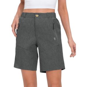 Little Donkey Andy Women’s Stretch Quick Dry Shorts for Hiking, Camping, Travel(Carbon Heather)