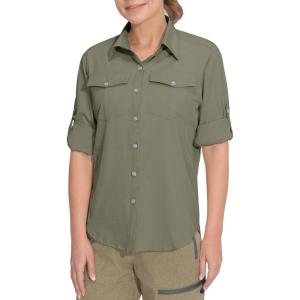 Little Donkey Andy Women’s Stretch Quick Dry UPF50+ Long Sleeve Shirt for Hiking, Travel, Camping(Upgraded Sage)