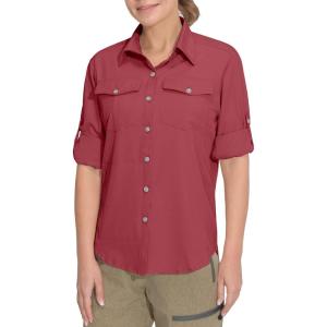 Little Donkey Andy Women’s Stretch Quick Dry UPF50+ Long Sleeve Shirt for Hiking, Travel, Camping(Upgraded Watermelon Red)