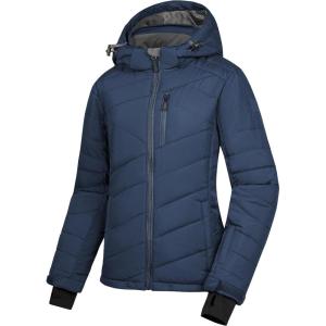 Little Donkey Andy Women’s Warm Ski Jacket Water Resistant Insulated Snowboarding Jacket Windproof Winter Snow Coat(Black Blue)