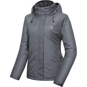 Little Donkey Andy Women’s Waterproof Ski Snowboarding Jacket Windproof Warm Coat with Detachable Hood(A5.gray)