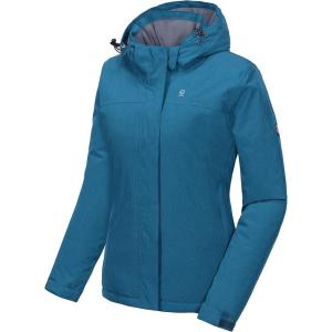 Little Donkey Andy Women’s Waterproof Ski Snowboarding Jacket Windproof Warm Coat with Detachable Hood(Blue Grass Heather)