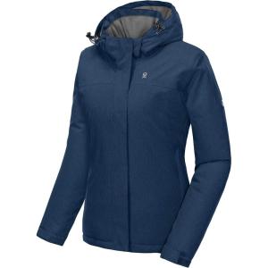 Little Donkey Andy Women’s Waterproof Ski Snowboarding Jacket Windproof Warm Coat with Detachable Hood(Blue Heather)