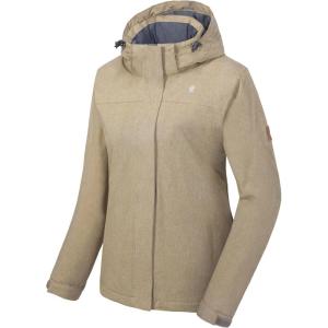 Little Donkey Andy Women’s Waterproof Ski Snowboarding Jacket Windproof Warm Coat with Detachable Hood(Khaki Heather)