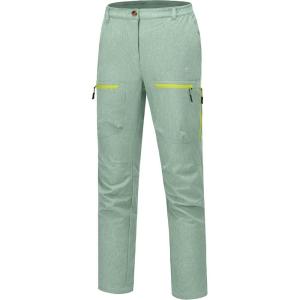 Little Donkey Andy Women’s Windproof Hiking Cargo Pants Fleece Lined Water Repellent Ski Snow Softshell Pants(Green Heather)